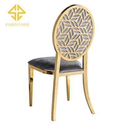 Sawa Popular Back Design Stainless Steel Chairs for Event Wedding Hotel Banquet Dining Room Use