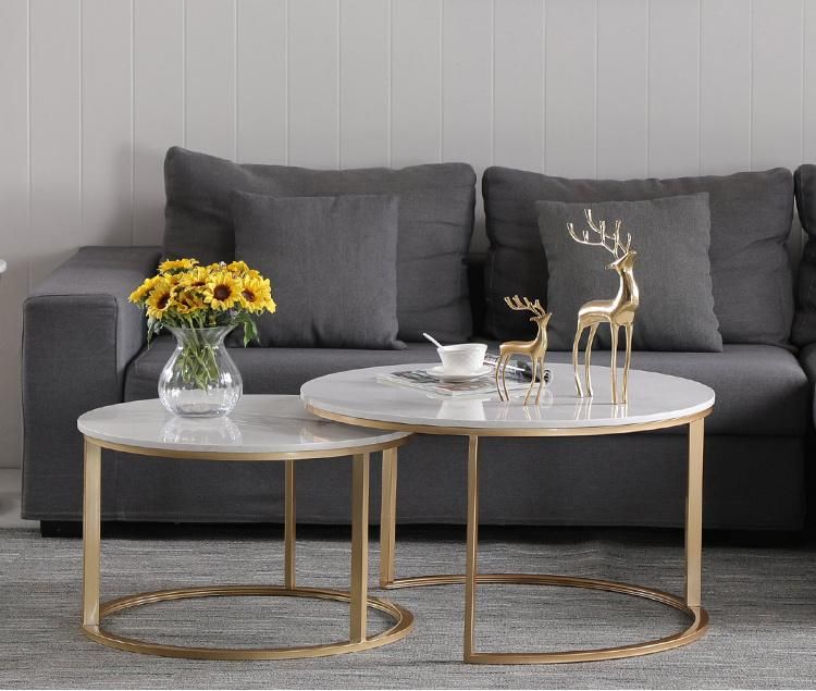 Hotel Furniture Gold Legs Coffee Table