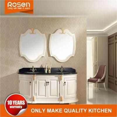 White Modern Lacquer Freestanding Bathroom Vanity with Mirror Cabinets