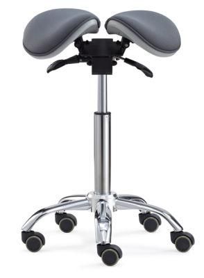 Popular Adjsutable Ergonomic Tilt Two Seat Saddle Stool