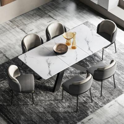 Luxury Italian Modern Marble Dining Chairs and Table for Dining Room