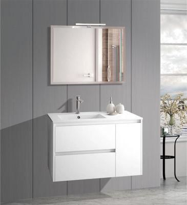 China Factory Wholesale Simple and Modern Plywood Bathroom Furniture with Mirror Cabinet
