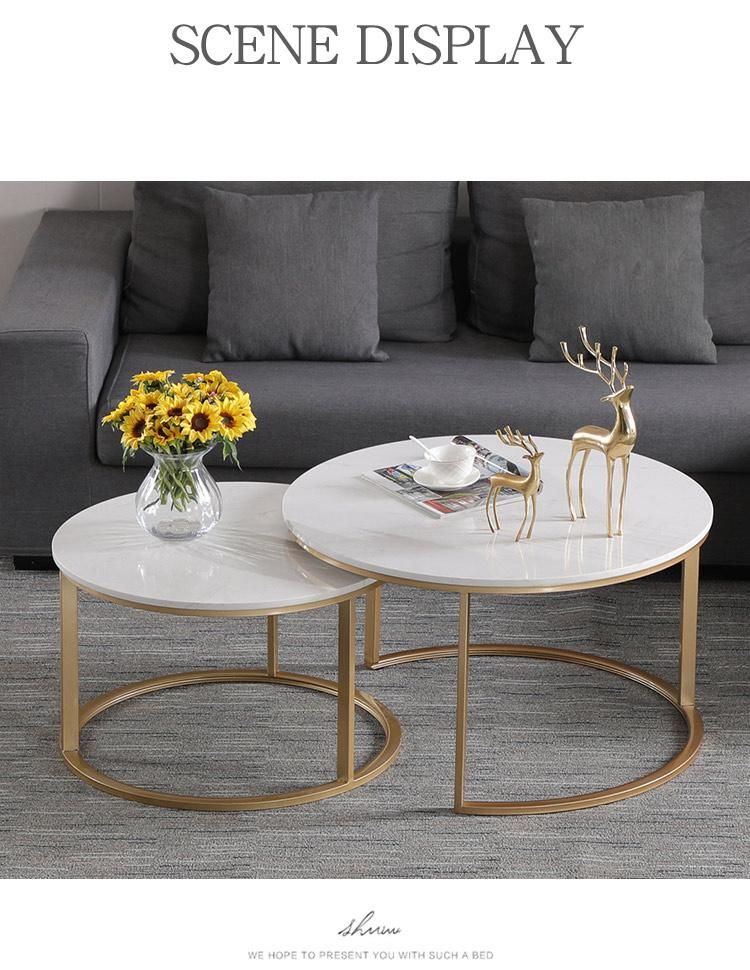 Hotel Furniture Gold Legs Coffee Table