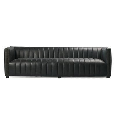 Made in China Dockers Graphite Black Living Room Furniture Leather Sofa