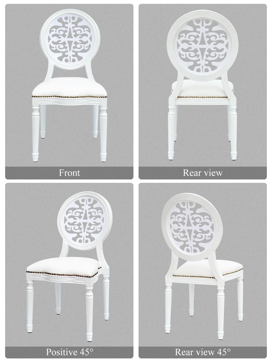 Hyc-D04-11 Foshan Wholesale White Acrylic Back Louis Xvi Chair for Banquet