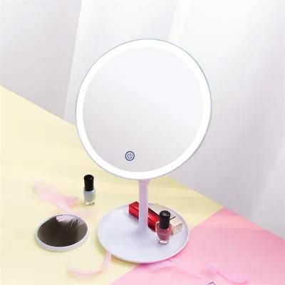 High Definition Desktop Dimmable Brightness LED Makeup Mirror for Hairdressing