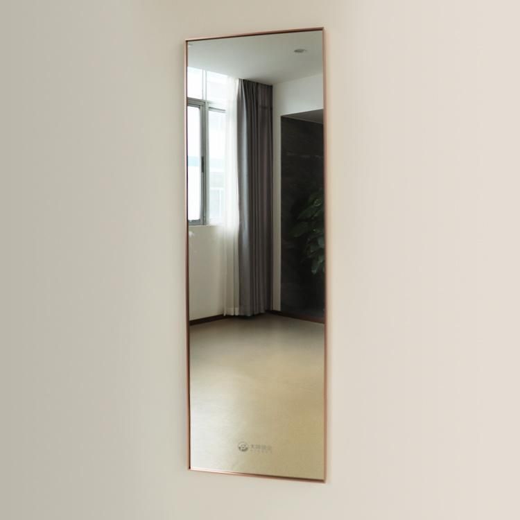 Wholesale Cheap Large Decorative Gold Aluminum Metal Framed Full Length Wall Dressing Mirror