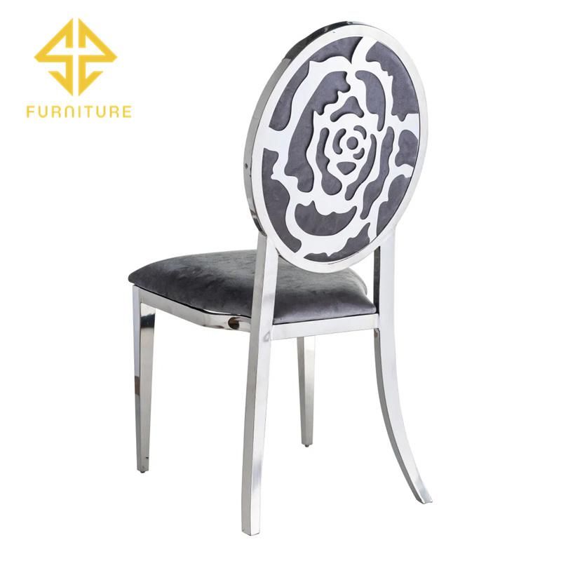 Sawa Modern Flower Shape Back Stainless Steel Chairs for Wedding Hotel Banquet