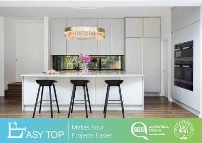 Guangzhou Cheap Furniture Modern Design Pantry Cupboard Melamine Fitted Kitchen Cabinets