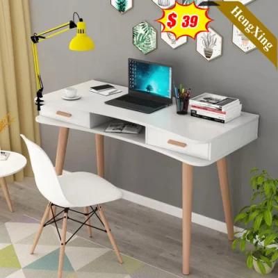 Inquiry Minimalist Wooden Style Square Office School Furniture Student Study Computer Table with Drawers