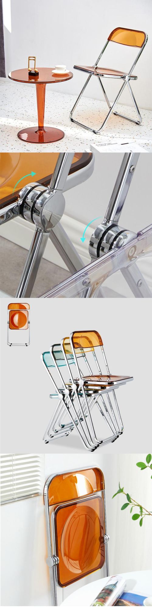 Home Outdoor Furniture Transparent Colorful Acrylic Dining Chair for Wedding Banquet