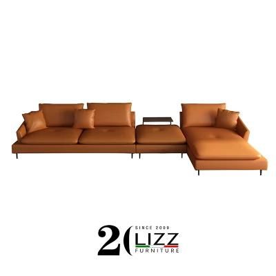 Modern Home Furniture Recliner Motion Sofa Sectional L Shape Leather Sofa
