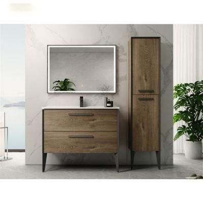 Modern Wall Mounted Simple Bathroom Cabinet Design Quality Bathroom Vanity with LED Light