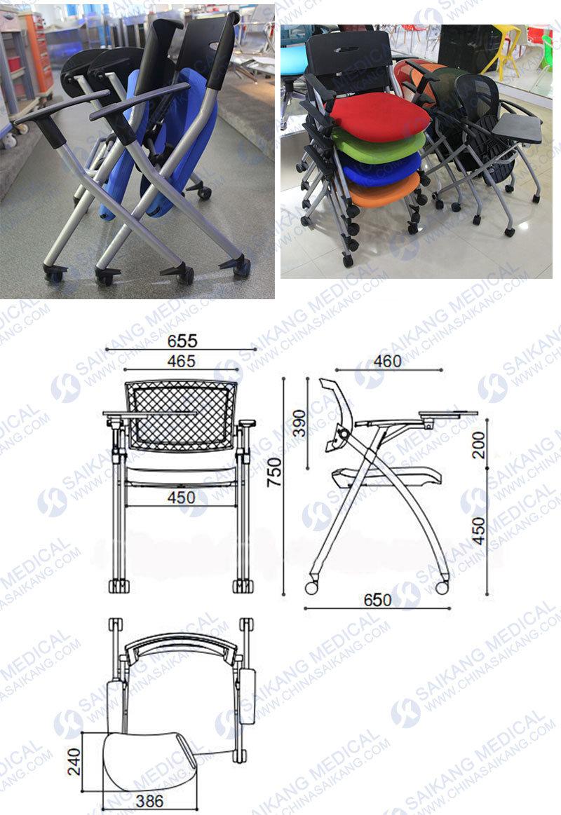 Comfortable Cheap Office Training Chair with Writing Table