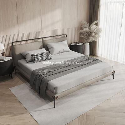 Wholesale Modern Italian Style Bedroom Adult Furniture Wood Frame Bed