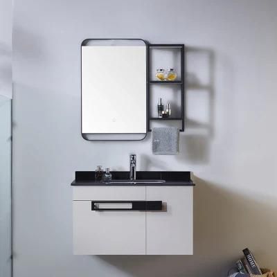 Factory Directly Modern Bathroom Soild Wood Vanity Set Cabinets with Mirror and Side of Cabinet