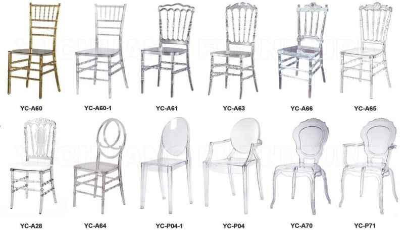Hyc-P22 Hot Sale Crystal Garden Plastic Chair Outdoor