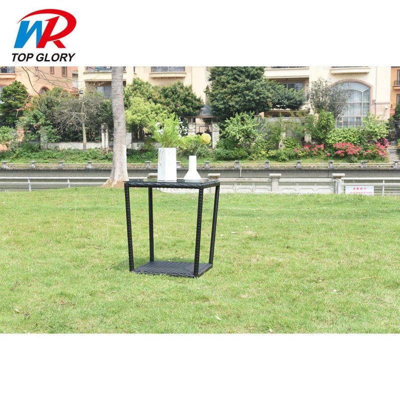 New Design Outdoor Waterproof Rattan Garden Patio Side Table