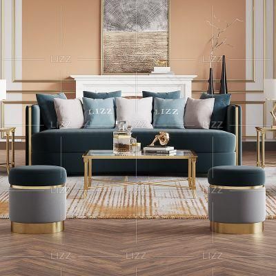 Dubai Modern Royal Velvet Fabric Sofa for Living Room Lounge Furniture