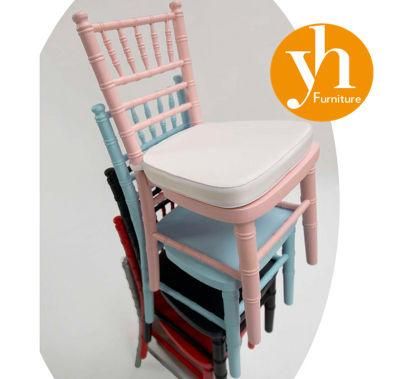 Stackable Baby Pink Metal Chair School Furniture Aluminum Chair Bamboo Restaurant Haoying Banquet Furniture French Style Kid Wedding Chair