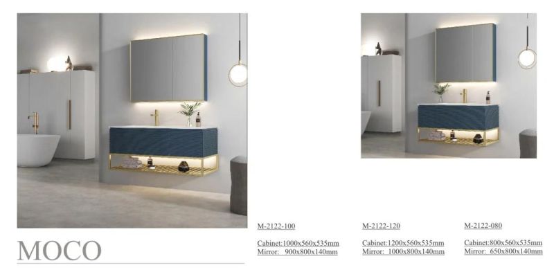 Modern Luxury Bathroom Vanity with Mirror Cabinet