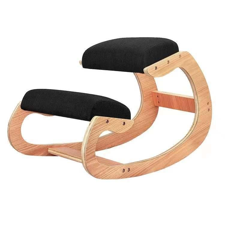 2022 Hotsale Modern Rocking Wooden Ergonomic Office Kneeling Chair or Knee Chair with Backrest/Back Support Healthy Products