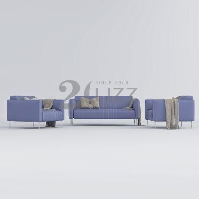 2022 Italian Style Luxury Geniue Leather Sectional Home Living Room Furniture Set Sofa with Metal Legs