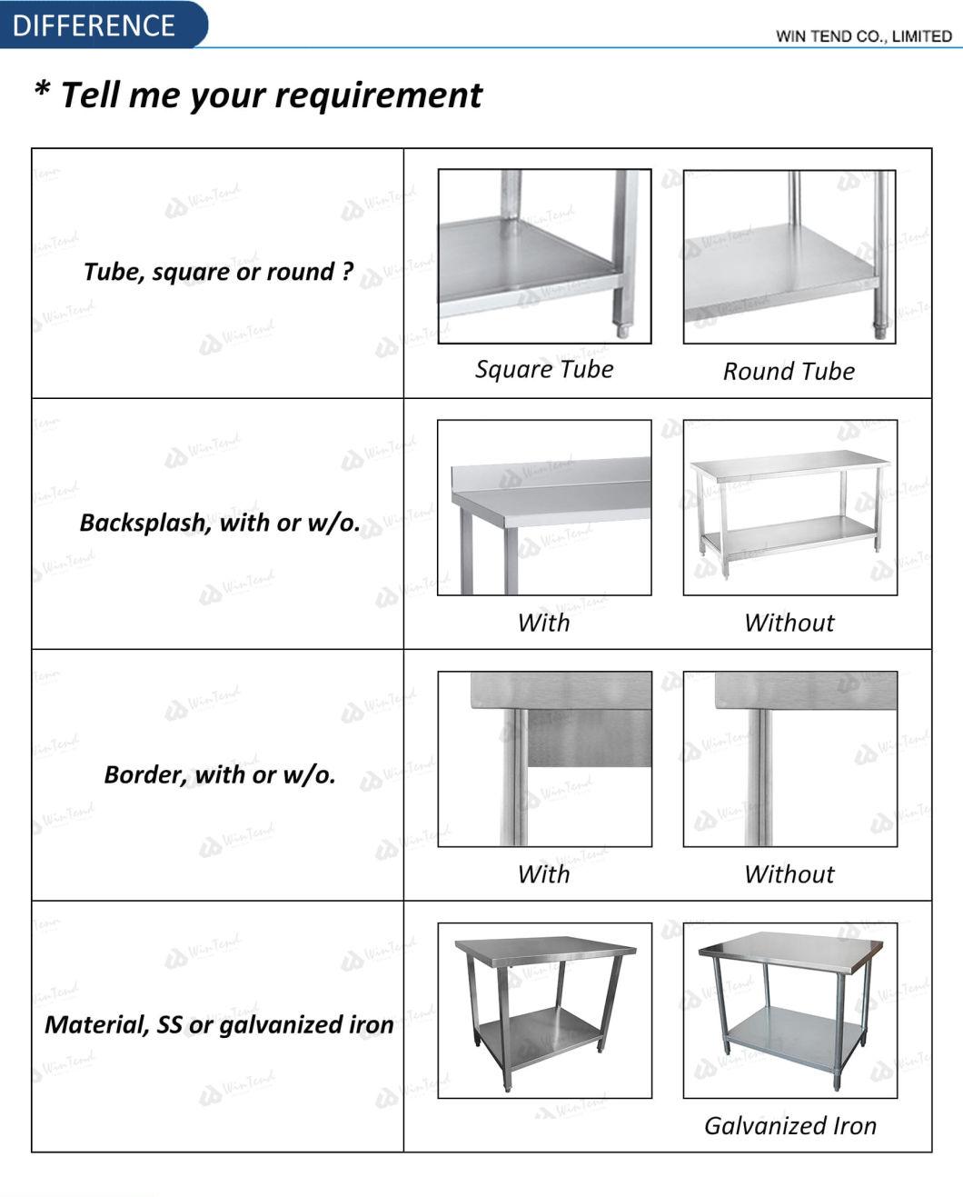 Round Tube Work Table Bench Equipment with Drawer Cabinet