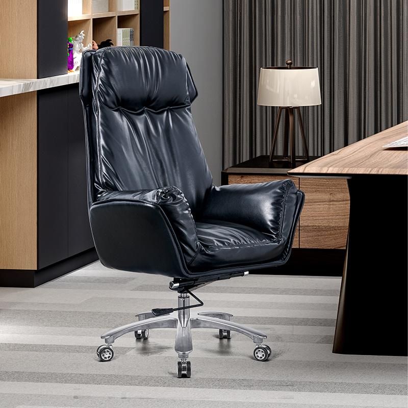 Office Furniture Synthetic Cow Leather High Back Swivel Staff Boss Executive Modern Office Chairs