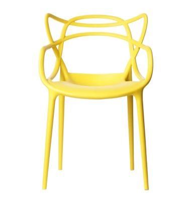 Modern Classic One Piece Master Stackable Plastic Leisure Dining Chairs