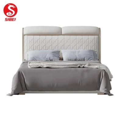 Wholesale Chinese Modern Home Bedroom Furniture Wooden King Double Bed