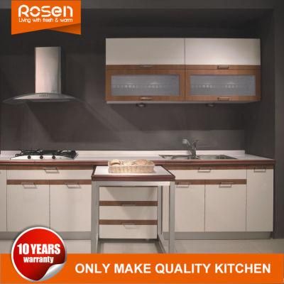 Modern Simple Practical PVC Kitchen Cabinet with Transparent Wall Cabinet