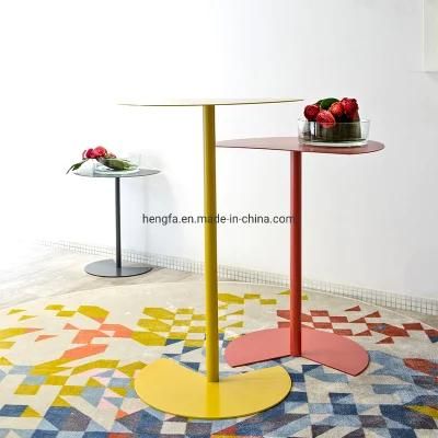 Hotel Furniture Industrial Retro Metal Iron Work Customized Side Coffee Table