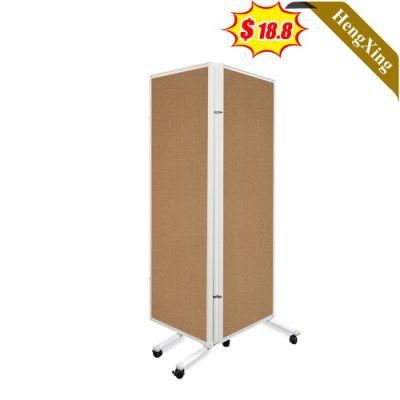 Cheap Price Factory Wholesale Office Furniture a Wood Color Plastic Square Mobile Folding Partition