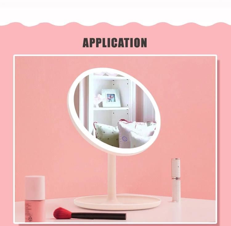 High-End LED Makeup Mirror Detachable Handheld Mirror with Touch Sensor