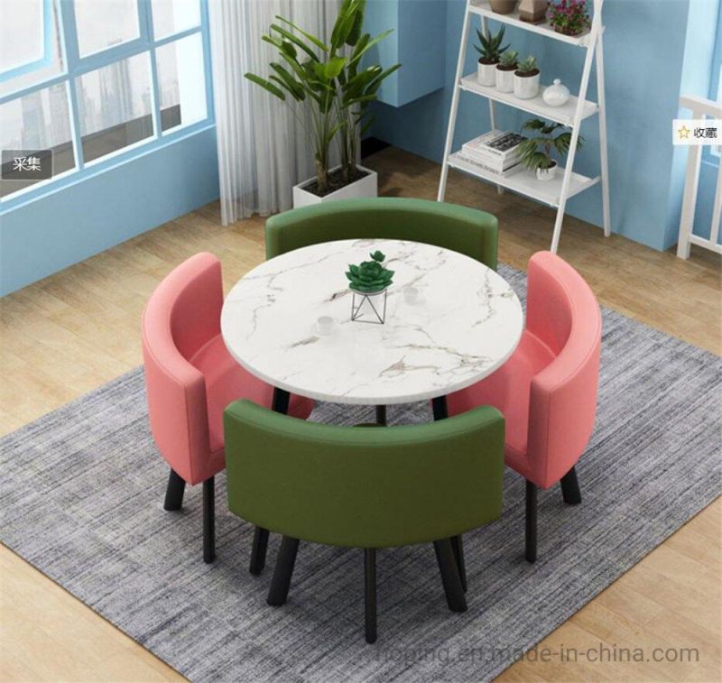 White Simple Modern House Furniture Table Sets Restaurant Dining Table 4 Seater Set Low Seating American Dining Table Sets