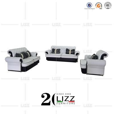 Foshan Factory Wholesale Modern Home Furniture Leisure Genuine Leather Chesterfield Sofa