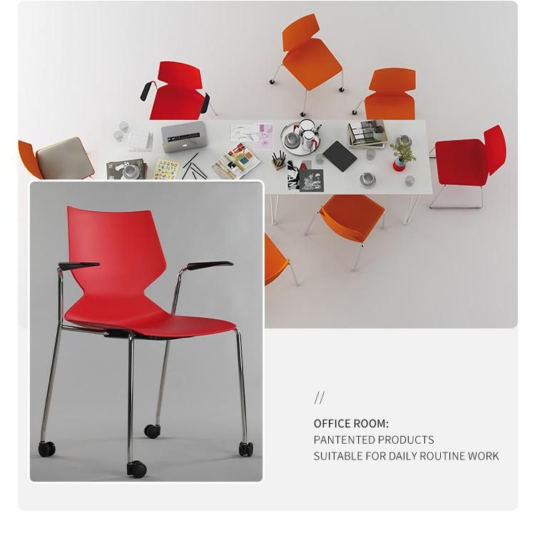 Modern Design Office Furniture Use Movable Plastic Chair
