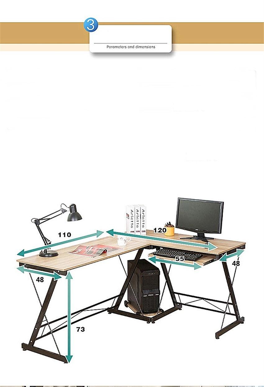 Modern Minimalist Double Table Corner Desk High-End Furniture 0315-2