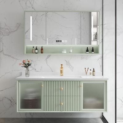 Nordic Intelligent Bathroom Cabinet Light Luxury Rock Plate Washstand