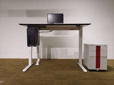 Manually Height Adjustable Heavy Duty Desk Frame, Sit and Stand Modern Office Furniture
