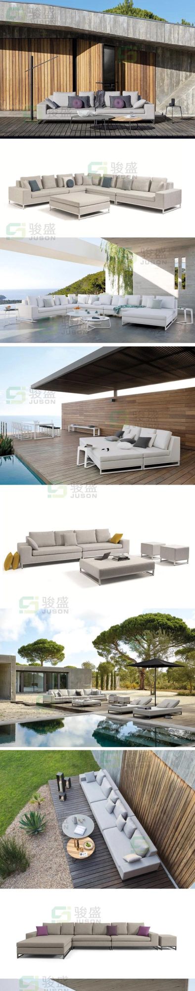 Hot Sale Garden Set European Style Modern Patio Leisure Chaise Lounge Chair Hotel Outdoor Sofa Furniture