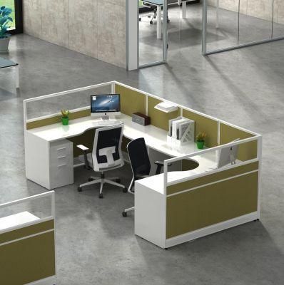 Foshan Manufacturer Modern Modular Office Furniture Cubicle Design 2 Person Workstation Desk for Office