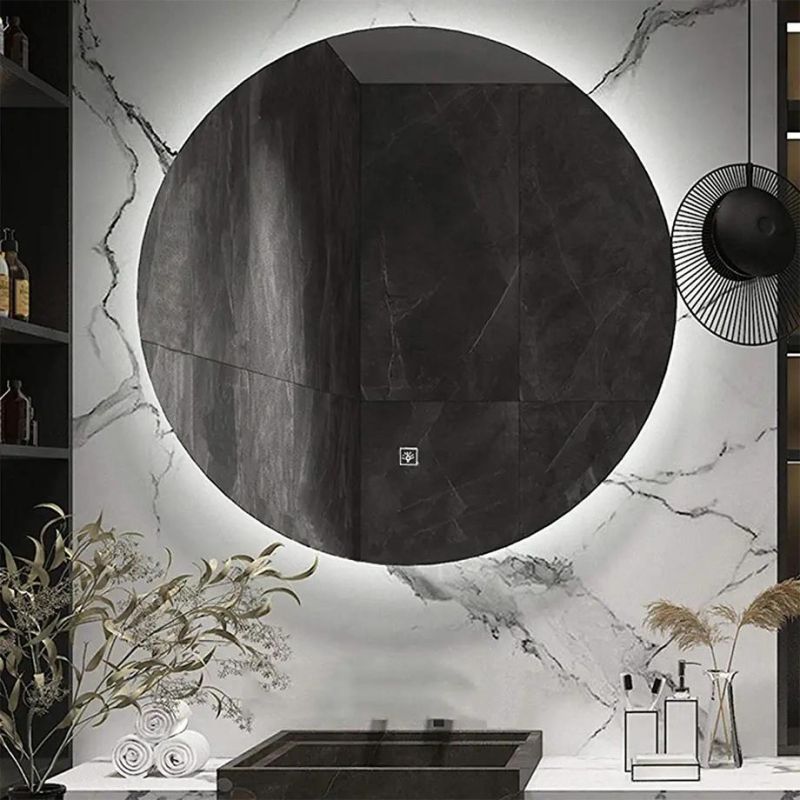 Round Size Backlit Illuminated LED Bathroom Hanging Mirror Factory Made