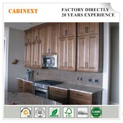 Solid Wood Furniture Brown Modern Kitchen Cabinets Customized Factory Dtc