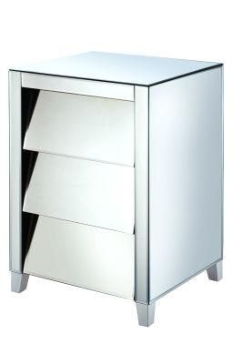 Angled Mirrored Nightstand Modern Hotel Bedroom Bedside Tables