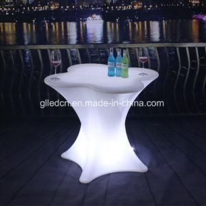 Nightclub Bar Furnitur Plastic LED Flower Table for Sale