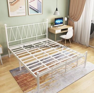 Modern Home Bedroom Furniture Metal Iron King Size Bed