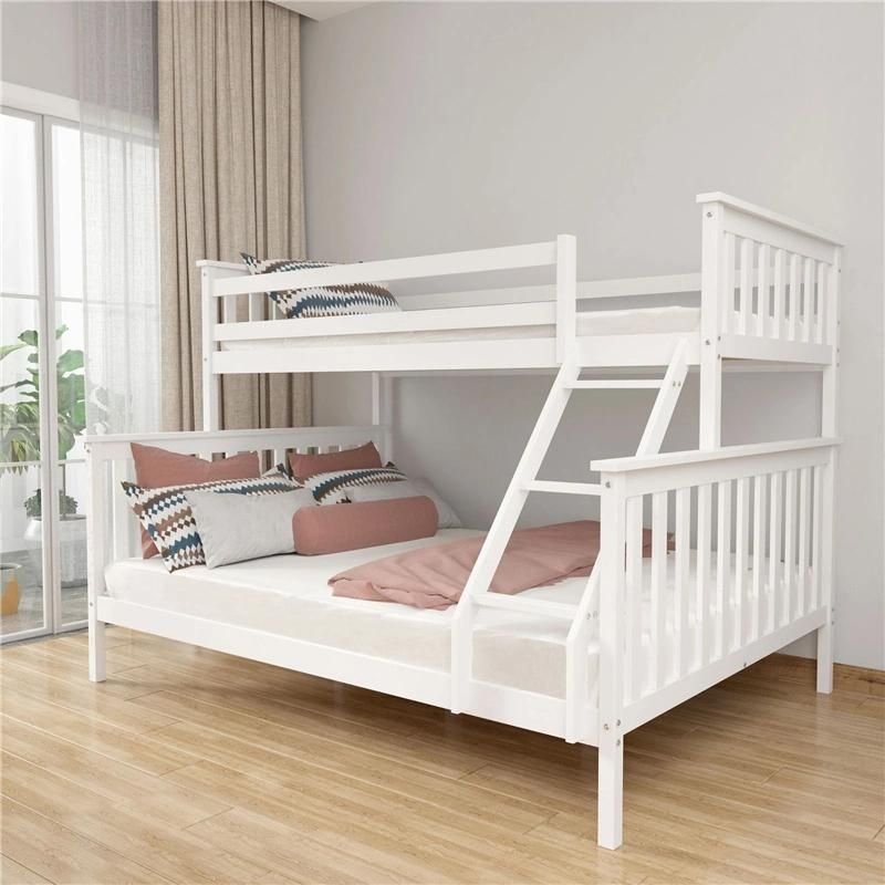 Upper and Lower Bunk Solid Wood Bed Child-Mother Bed Modern Simple Double-Layer Solid Wood Bed 0639