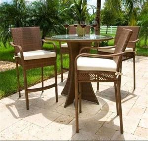 Dining Bar Rattan Furniture, Plastic Rattan Wicker Woven Bar Furniture